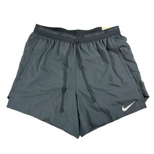 Nike Stride Dri-FIT Running Shorts Mens Small Black 5'' 2-in-1 FN2992-010 NEW